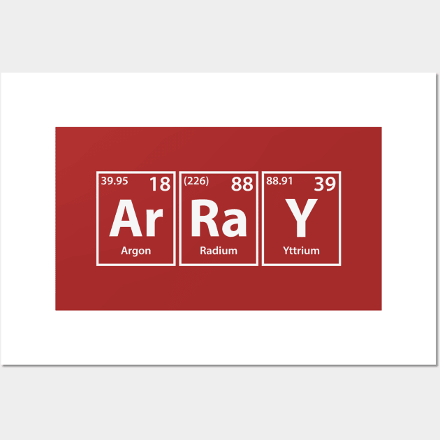 Array (Ar-Ra-Y) Periodic Elements Spelling Wall Art by cerebrands